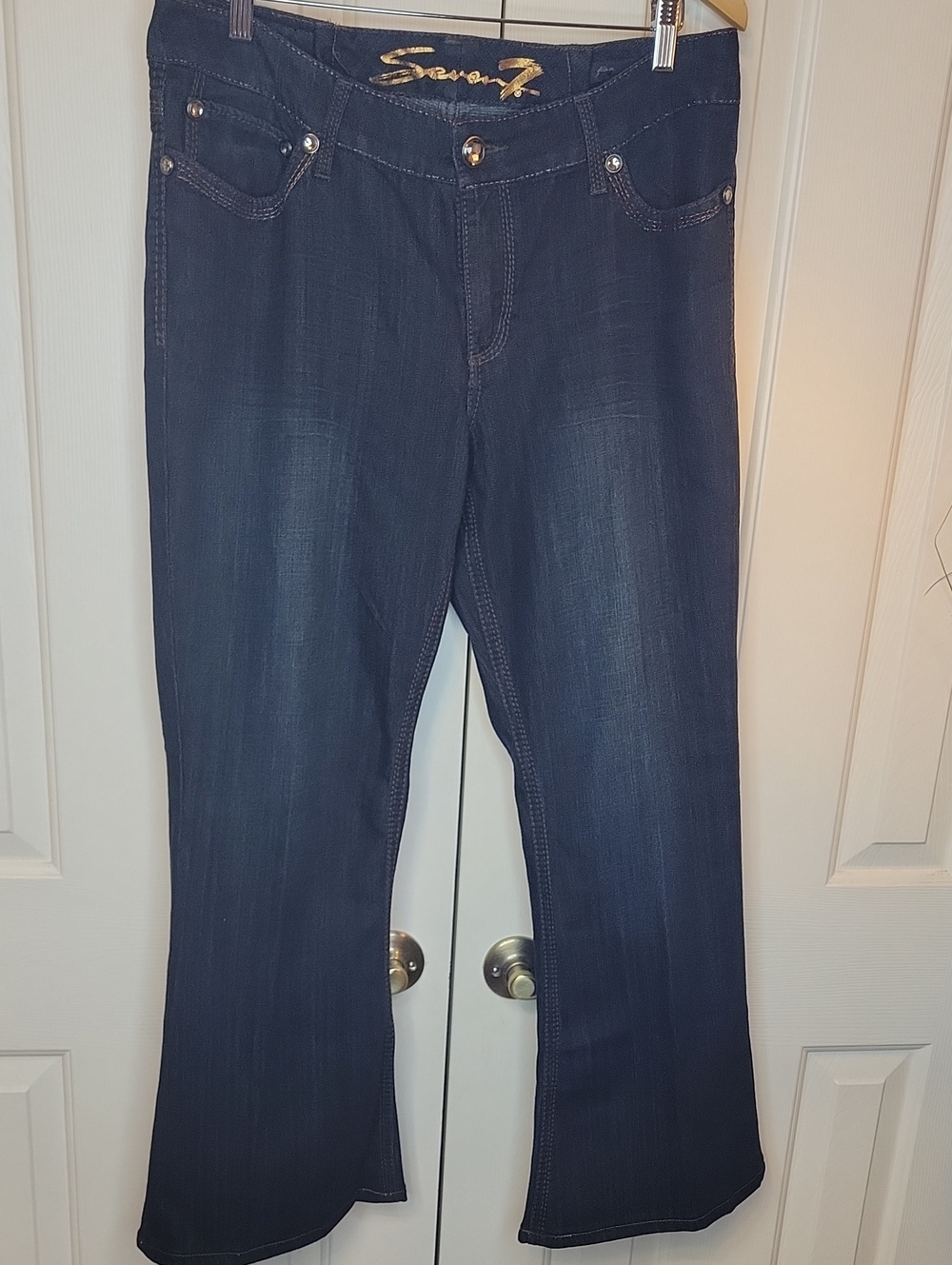 Seven7 Women's Dark Indigo Bootcut Jeans